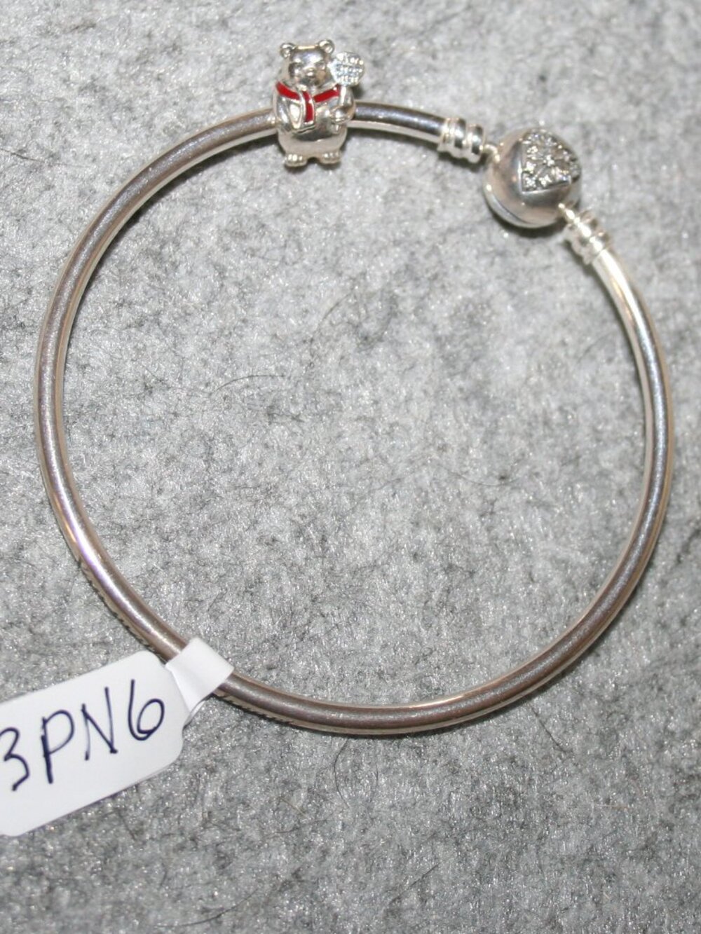 Pandora Moments You Melt My Heart Sterling Bracelet w Holiday Bear Panda Charm